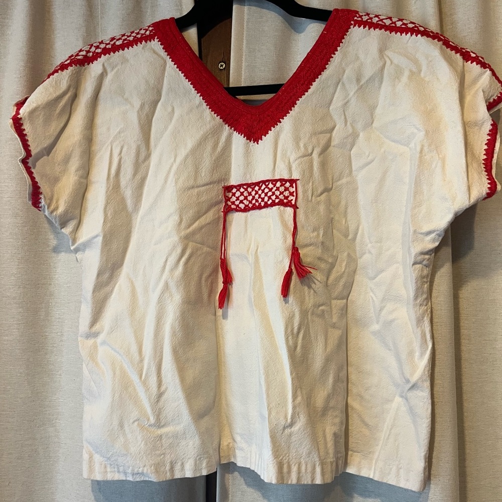 Vintage Mexican embroidered shirt